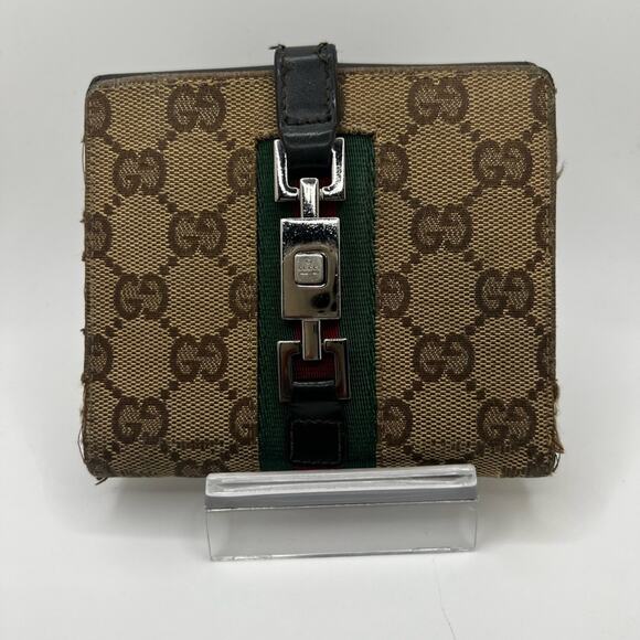 GUC Gucci Vintage Tan Sherry Wallet - Picture 1 of 9